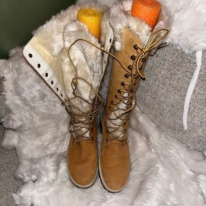 Knee high Timberlands